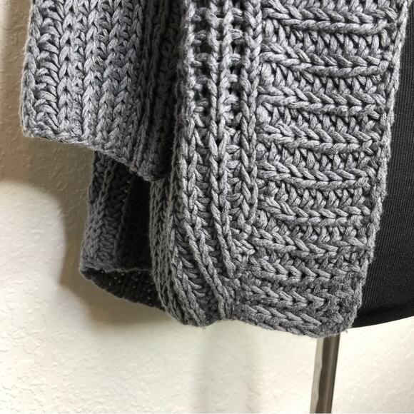 Theory Renata New Malaga gray open front linen blend cardigan sweater size Small - Picture 4 of 16